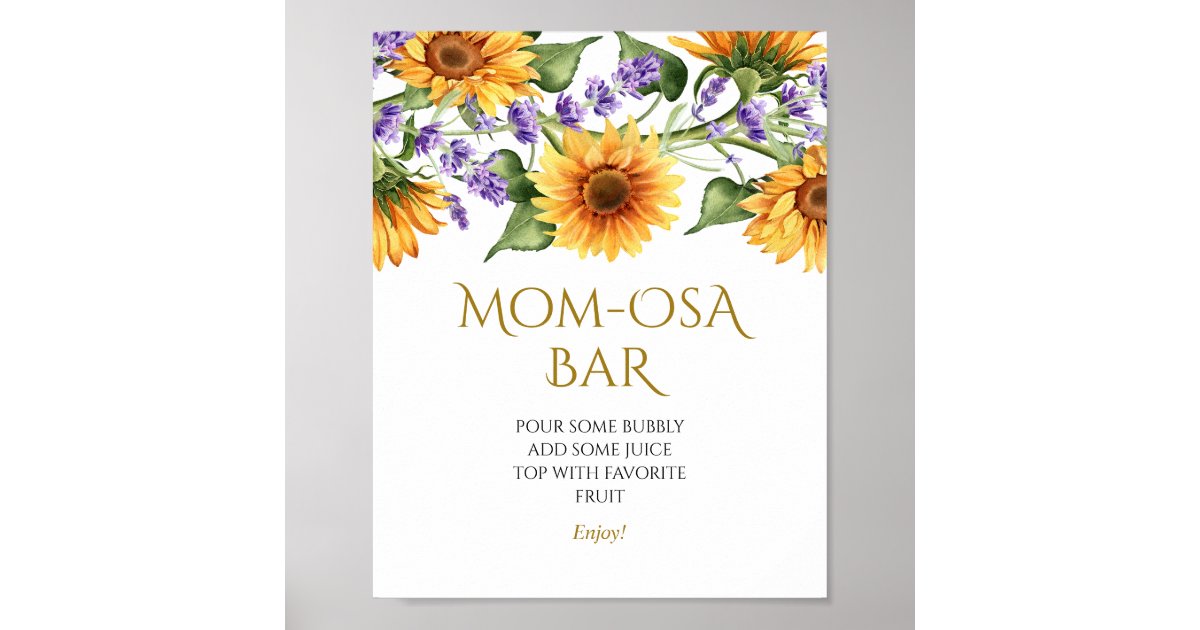 Sunflower Mimosa Bar AND Mom-osa Bar Sign