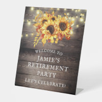 Rustic Sunflowers String Lights Retirement PartY
