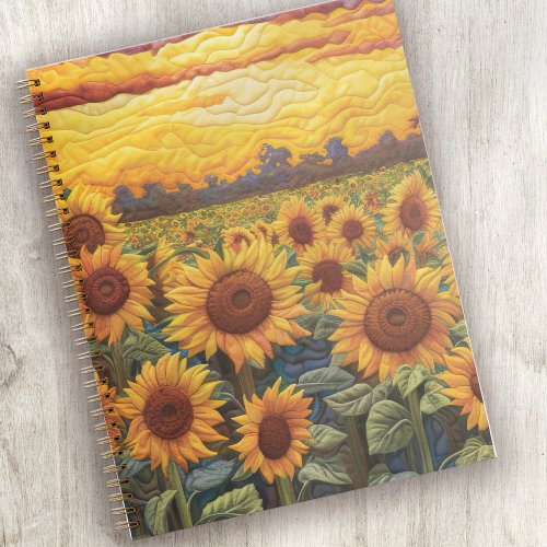 Rustic Sunflowers Sunrise Notebook