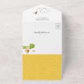 Rustic Sunflowers Sweet Honey Bee Baby Shower All In One Invitation (Outside)
