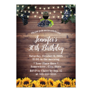 sunflower birthday invitations zazzle