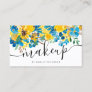 Rustic sunflowers watercolor floral script makeup business card