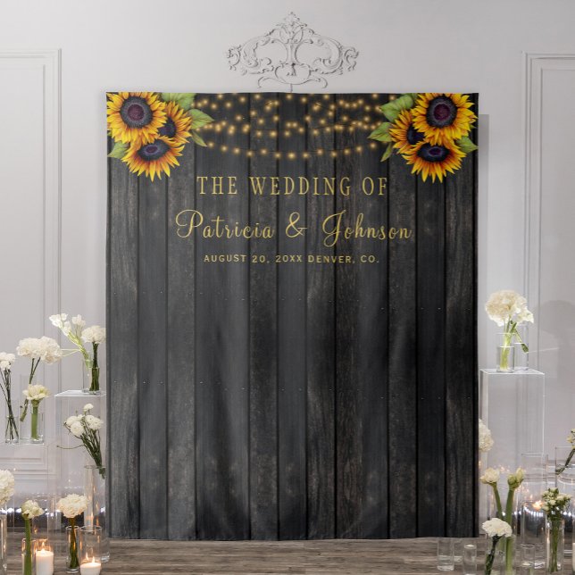 Rustic sunflowers wedding photo booth backdrop (Creator Uploaded)