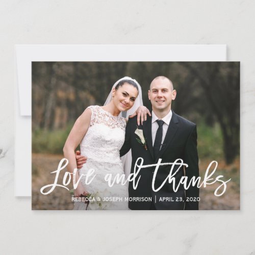 Rustic Sunflowers Wedding Photo Thank You