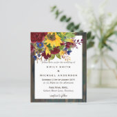 Rustic Sunflowers Yellow Burgundy Floral Wedding (Standing Front)