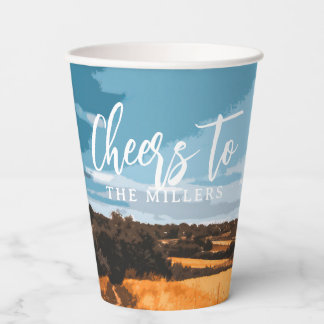 Rustic Sunlit Golden Wheat Summer Country Paper Cups