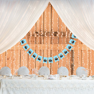 Rustic Sunset Vintage Loons Lake Wedding Bunting Flags