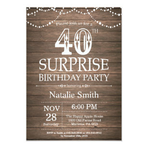 Country 40th Birthday Invitations | Zazzle