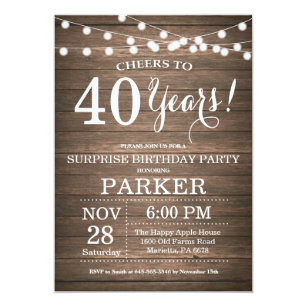 40Th Birthday Invitations Examples 5