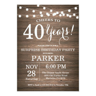 40Th Birthday Invitations Sample 5