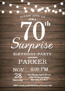 surprise 70th birthday invitations zazzle
