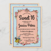 Rustic Sweet 16 Party Wonderland Rabbit Tea Invite (Front/Back)