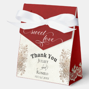 Rustic Sweet Love - Red Favor Boxes