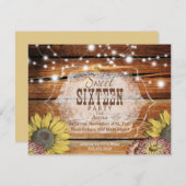 Rustic Sweet Sixteen Party Invitation (Front/Back)