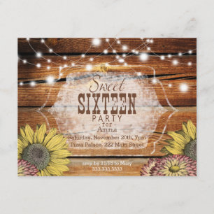 Rustic Sweet Sixteen Party Invitation