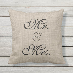 Rustic Sweetheart Table Pillow - Outdoor