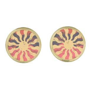 Rustic Symmetrical Sun Cufflinks