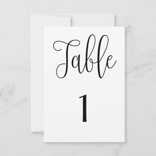 Rustic table number kraft. Modern country wedding (Front)