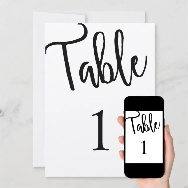Rustic table number modern. Kraft wedding. Simple Zazzle