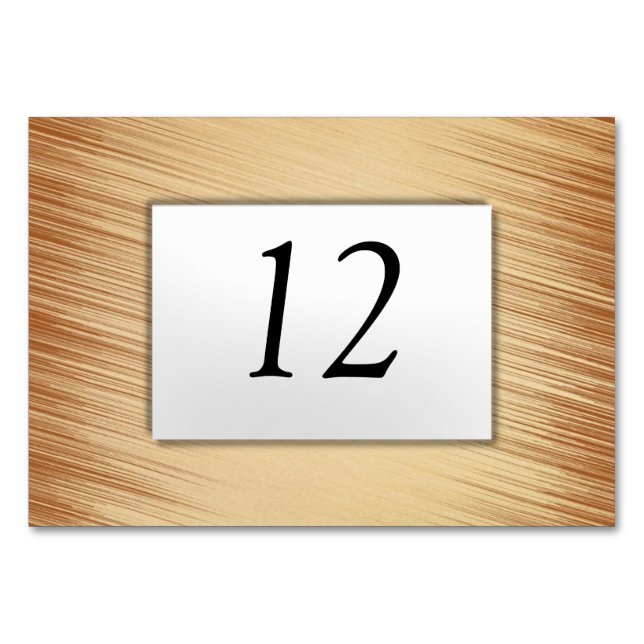 Rustic Table Number Table Cards (Front)