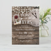 Rustic Tale as Old as Time Fairytale Wedding Invitation (Standing Front)