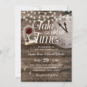 Rustic Tale as Old as Time Fairytale Wedding Invitation (Front)
