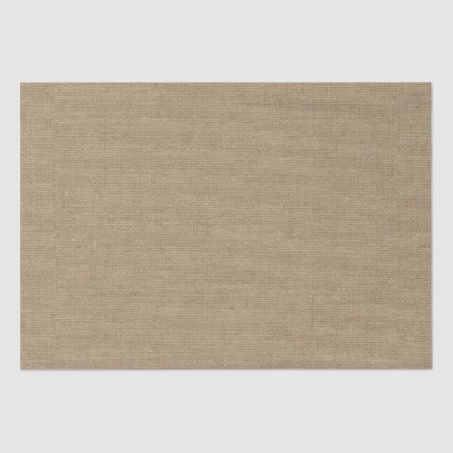 Rustic tan grain sack burlap fabric farmhouse tissue paper (Front)