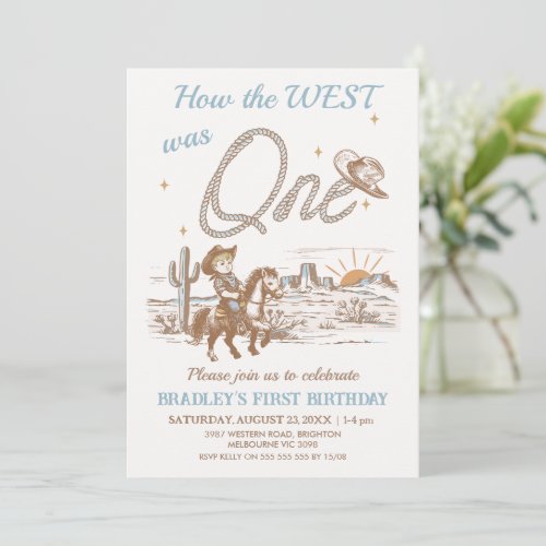 Rustic Tan How the West Was One 1st Birthday