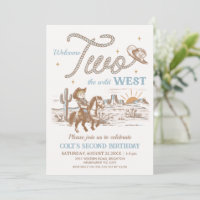 Rustic Tan Welcome Two The Wild West 2nd Birthday