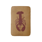 Rustic Tan with Dark Red Lobster Bath Mat | Zazzle