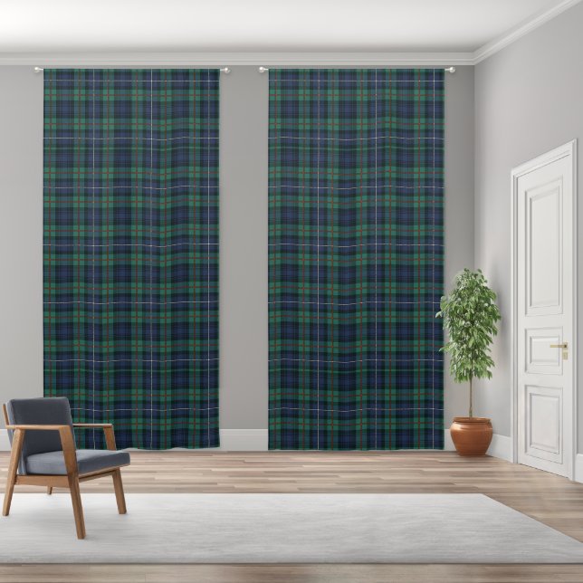 Rustic Tartan Country Plaid Checkered Robertson Blackout Curtains (Wide)