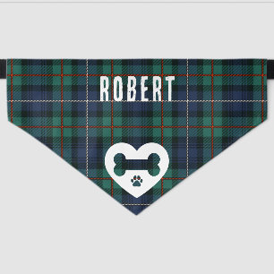 Rustic Tartan Plaid Custom Robertson Custom Pet Bandana Collar