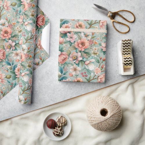 Rustic Tea Party Wrapping Paper