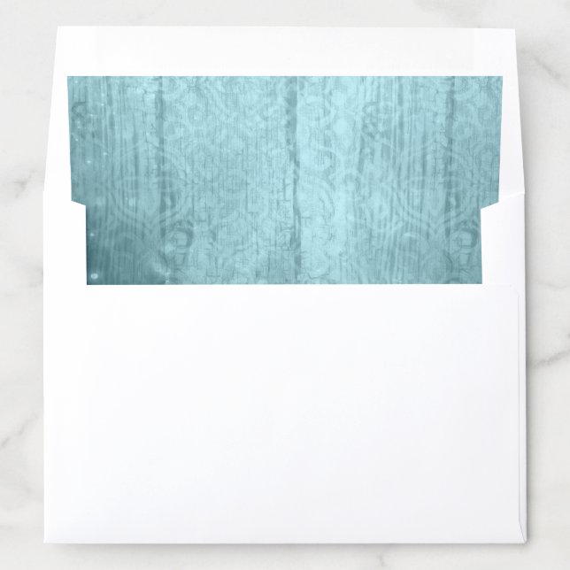 Rustic Teal Blue-Green Envelope Liner (In Envelope)