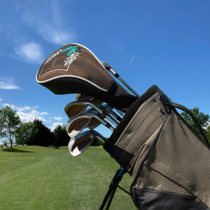 Rustic Teal Butterfly Golf Head Cover