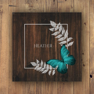 Rustic Teal Butterfly Paperweight