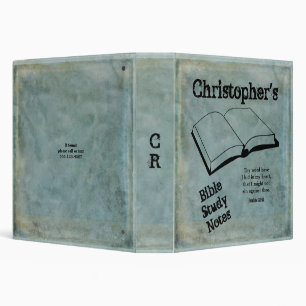 Rustic Teal Choose Your Scripture Bible Study 3 Ring Binder