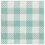 Rustic Teal Gingham Buffalo Plaid  Fabric