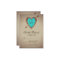 Rustic Teal Heart Arrow Wedding RSVP Cards