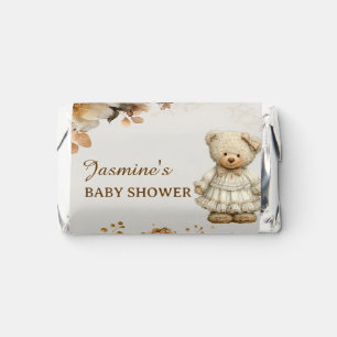 Rustic Teddy Bear Floral Baby Shower Candy Favors