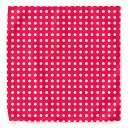 Rustic Template Red Color White Polka Dots Trendy Bandana