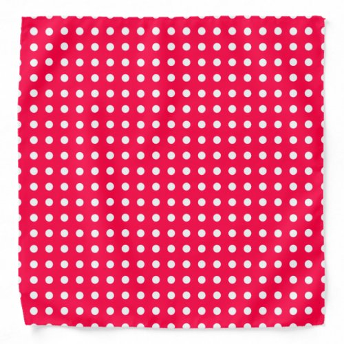 Rustic Template Red Color White Polka Dots Trendy Bandana