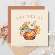 Rustic Terracotta Autumn Pumpkins Fall Wedding
