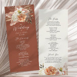 Rustic Terracotta Boho Floral Wedding Program