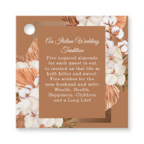 Rustic Terracotta Boho Pampas Orchids Wedding Favor Tags