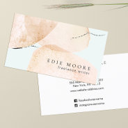 Rustic Terracotta Boho Watercolor Abstract Art Business Card at Zazzle