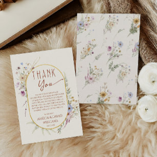 Rustic Terracotta Floral Baby Shower Thank You Card