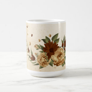 rustic terracotta floral greenery coffee mug
