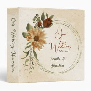 rustic terracotta floral greenery photo album 3 ri ring binder
