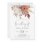Rustic Terracotta Florals QR Code Wedding